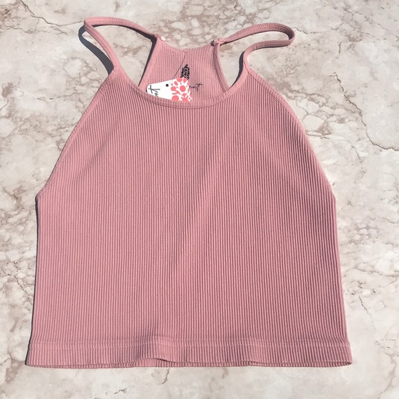 Free People Movement Happiness Runs Crop Tank Top in Soft Pink - Picture 4 of 15